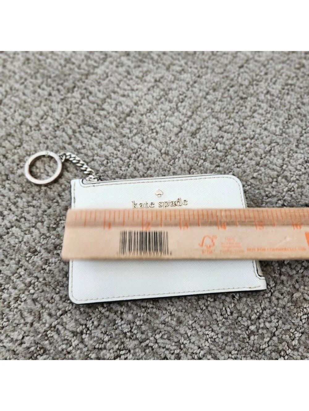 Kate Spade White Leather Cardholder with Keychain